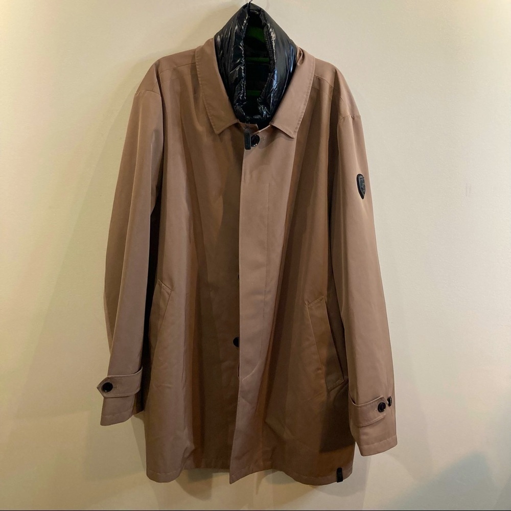 RUDSAK Sz XXL Trench Coat With  Puffer Coat Removable Insert Collar NWT